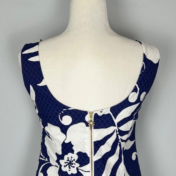 Lilly Pulitzer Womens Delia Shift Mini Dress Navy White Sleeveless size 2 - Picture 6 of 12